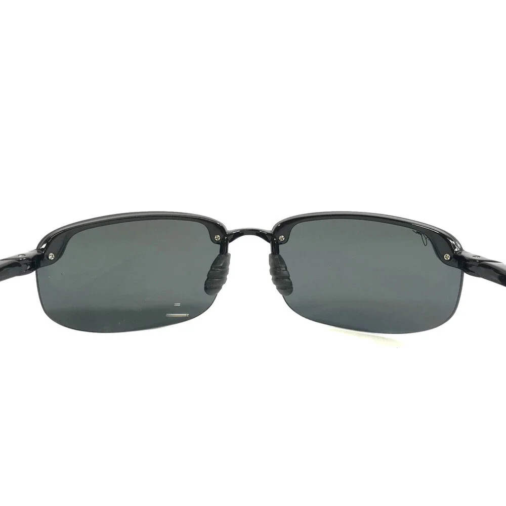 Maui Jim Sunglasses Ho'okipa MJ-407-02 Black Rimless Frames with Neutral Gray